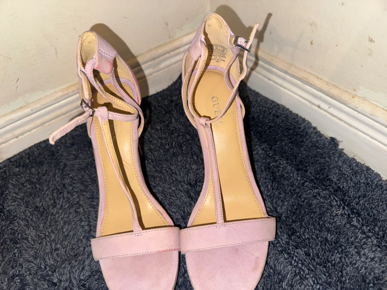 Guess Pink Suede Heeled Sandals - photo 3