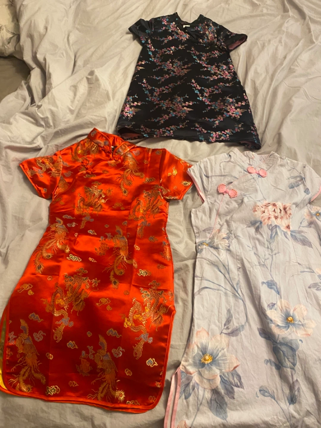 Lot of 3 girls Chinese Dresses