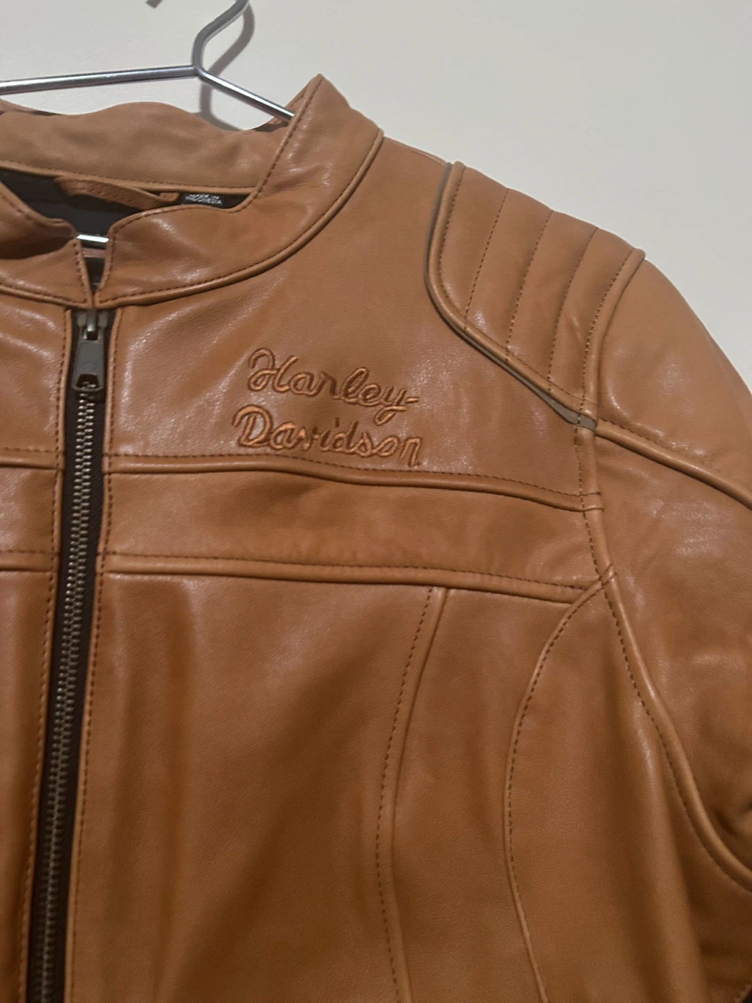 Harley-Davidson Brown Leather Motorcycle Jacket - photo 2