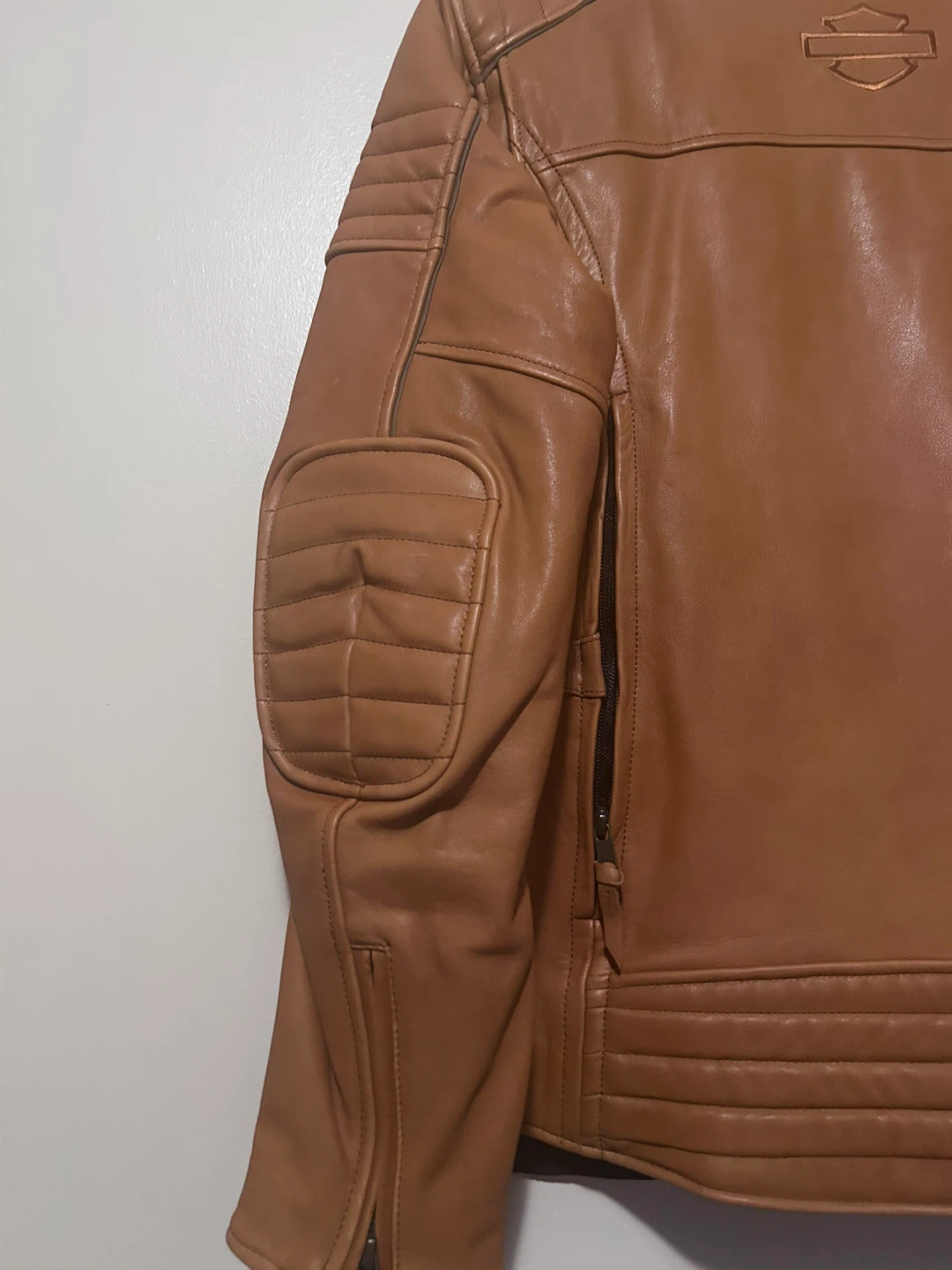 Harley-Davidson Brown Leather Motorcycle Jacket - photo 3