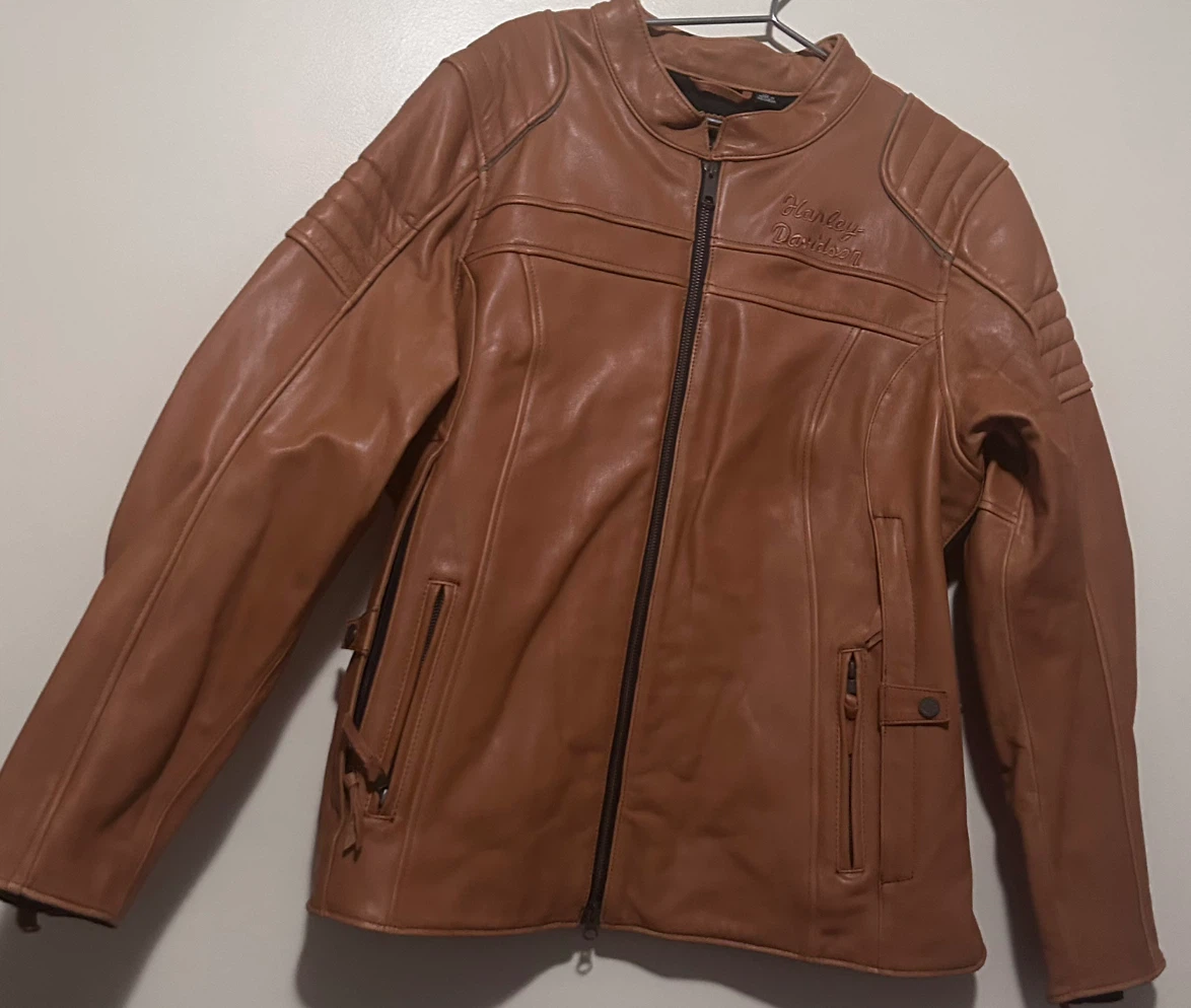 Harley-Davidson Brown Leather Motorcycle Jacket - photo 5
