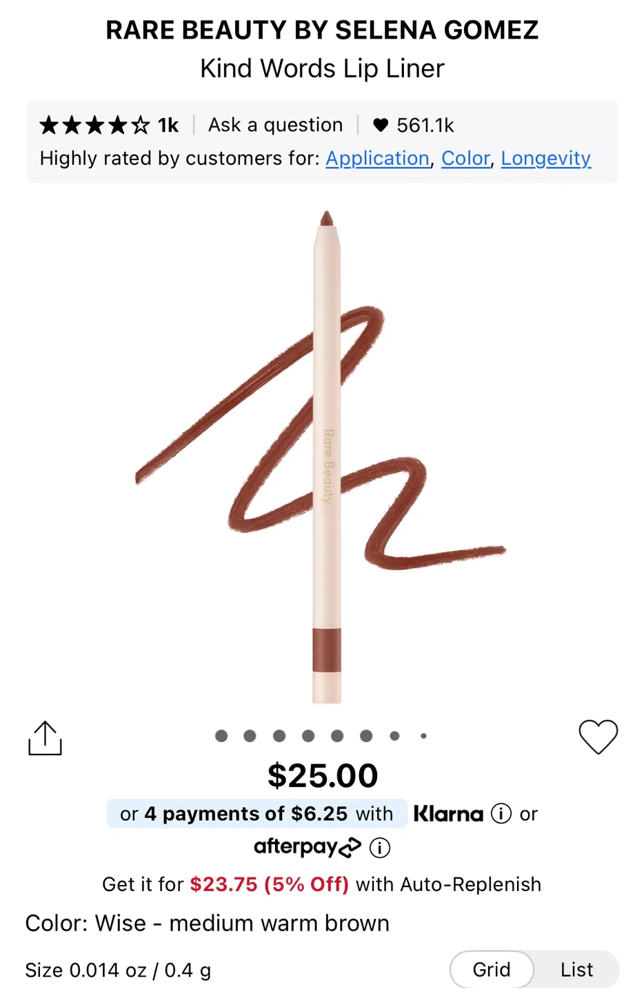 🆕 Rare Beauty Lip Liner - Wise