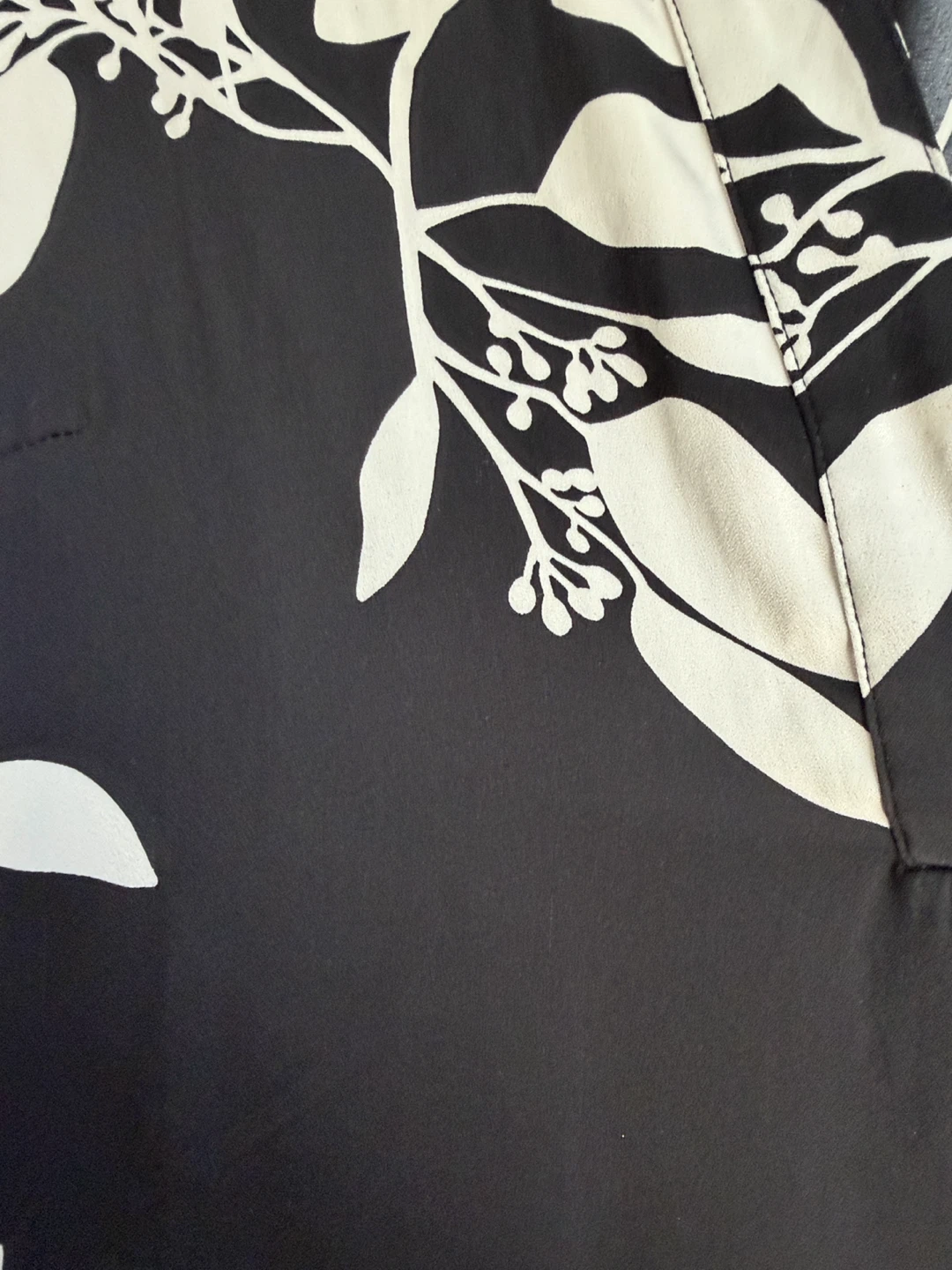 H&M Black Floral Print Midi Dress Size M
