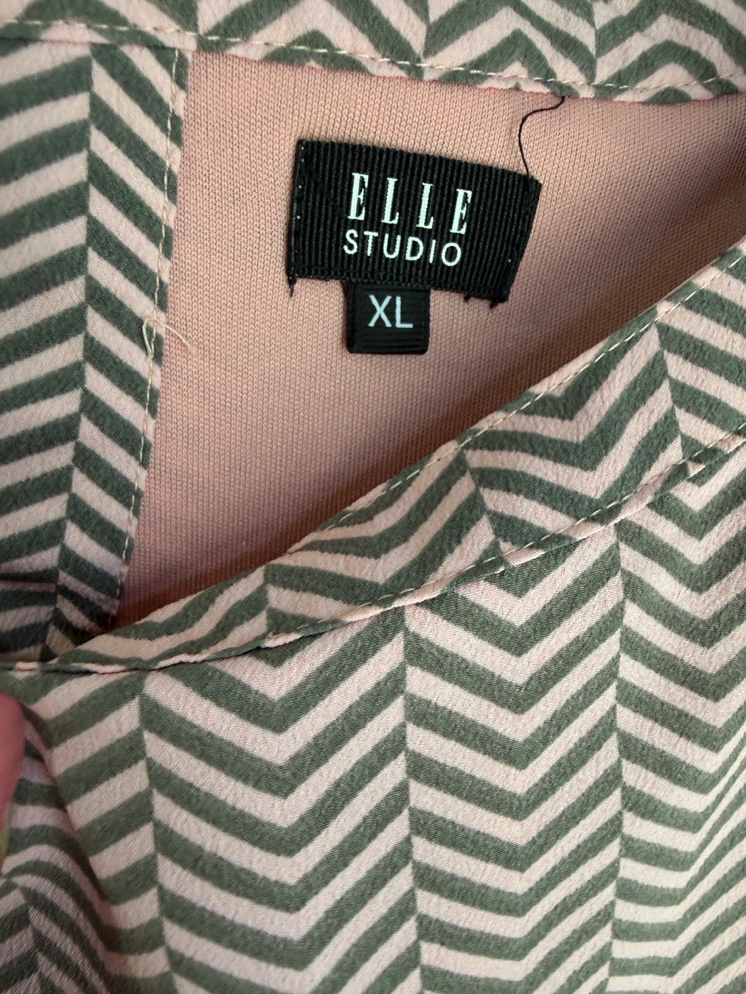 ELLE STUDIO Women's Chevron Print Dress - Size XL - photo 2