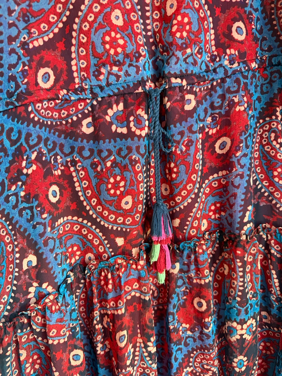 Taylor Red Blue Paisley Maxi Dress - photo 2