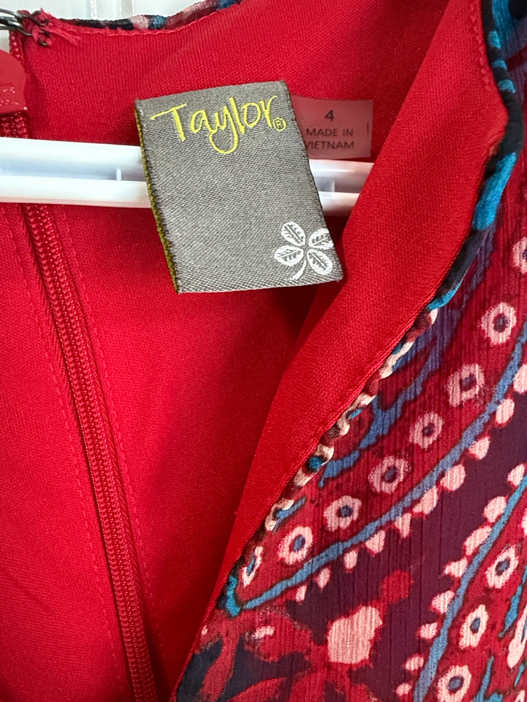 Taylor Red Blue Paisley Maxi Dress - photo 3