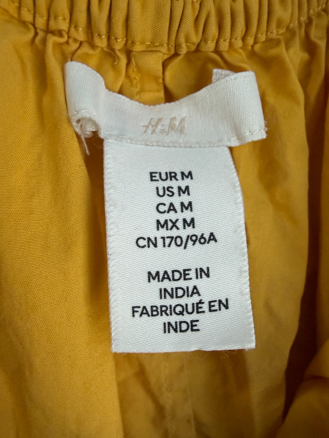 H&M Yellow Off-the-Shoulder Dress