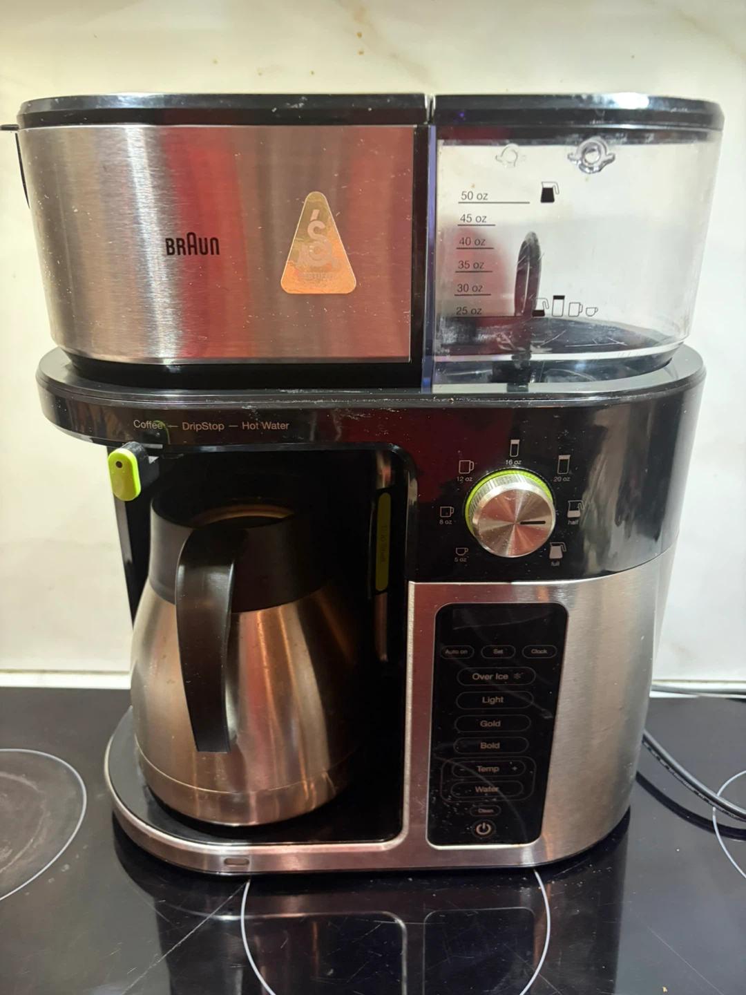 Braun Coffee Maker with DripStop and Hot Water Function