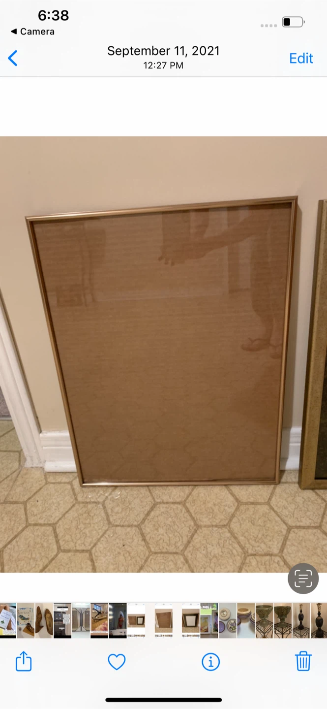Set of 2 Gold metal Picture Frames - photo 2