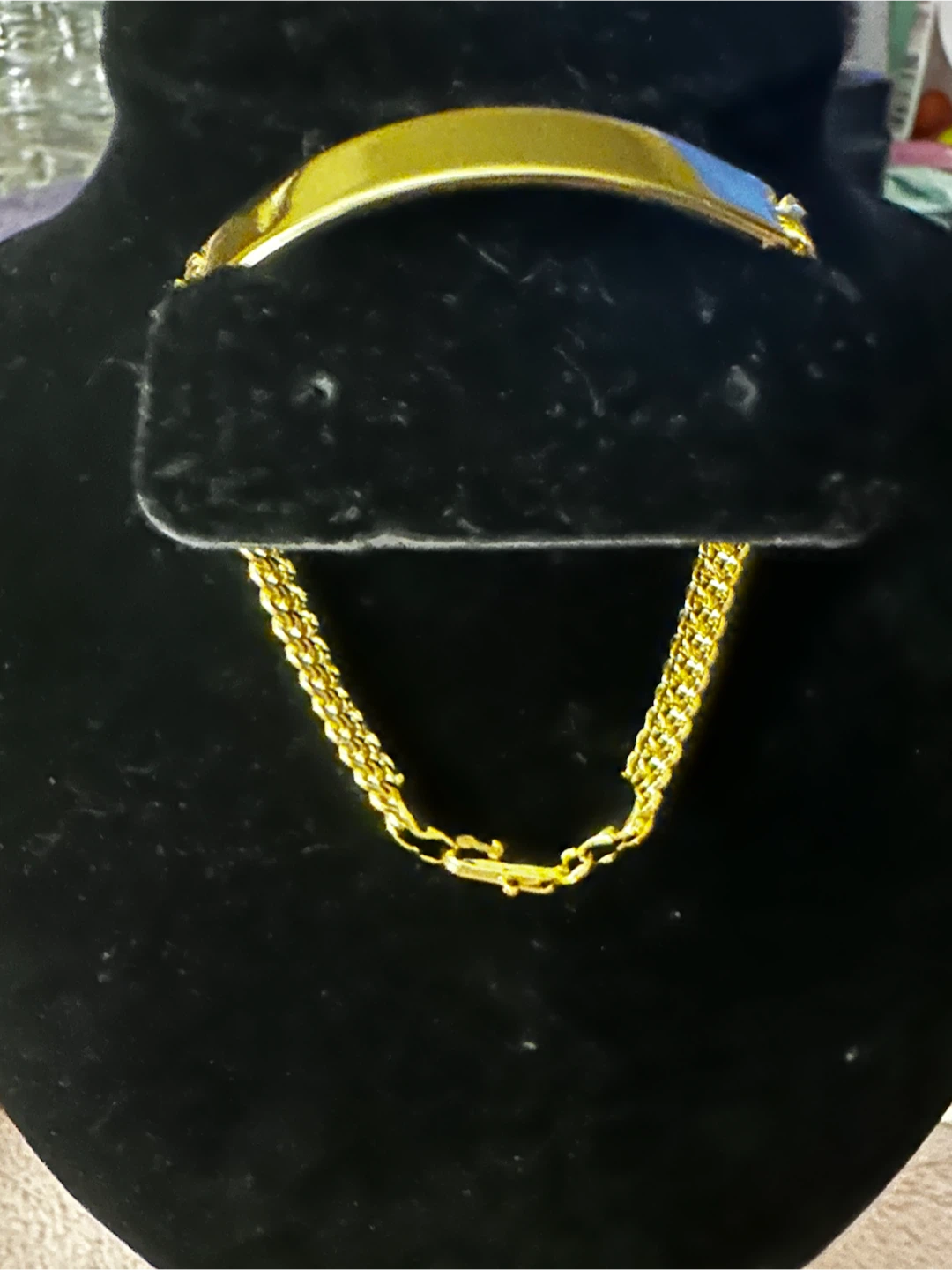 14k Gold Tone laminated ID Bracelet