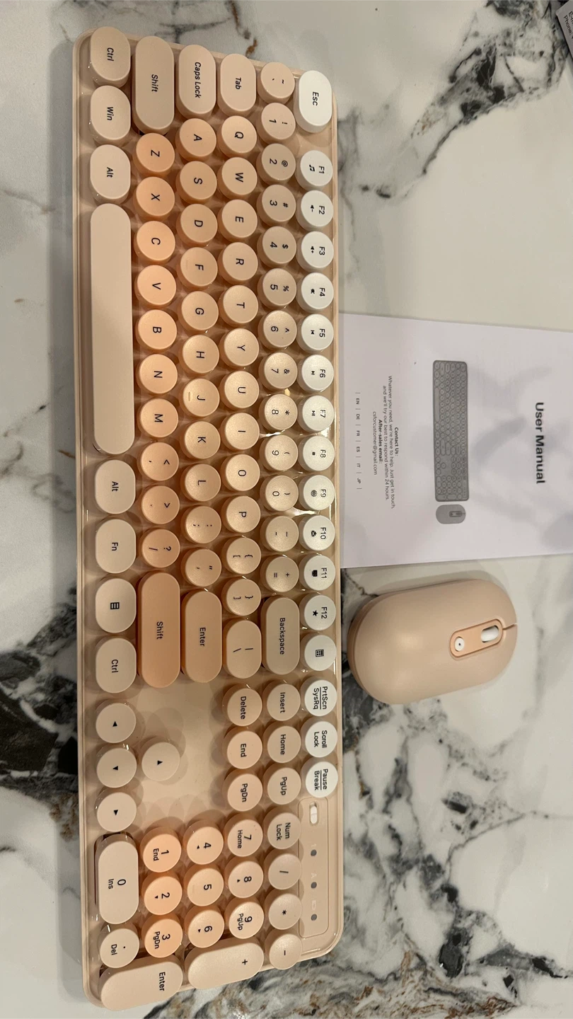 Retro Wireless Keyboard and Mouse Combo - photo 2