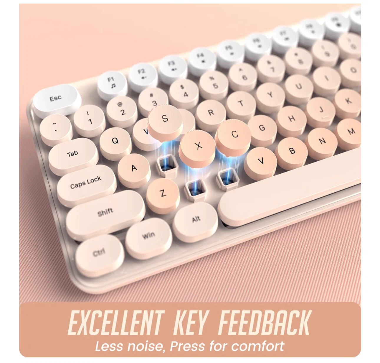 Retro Wireless Keyboard and Mouse Combo - photo 4