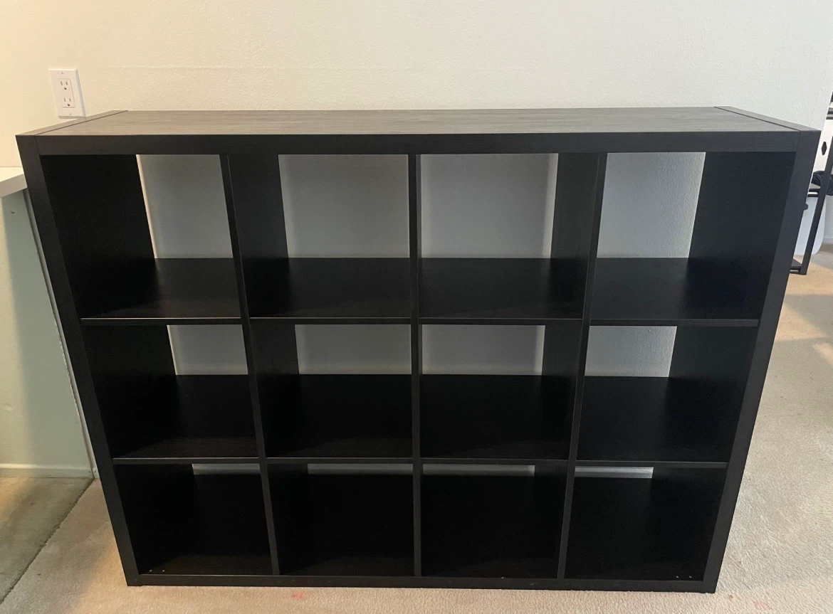 IKEA KALLAX 3x4 shelf black brown