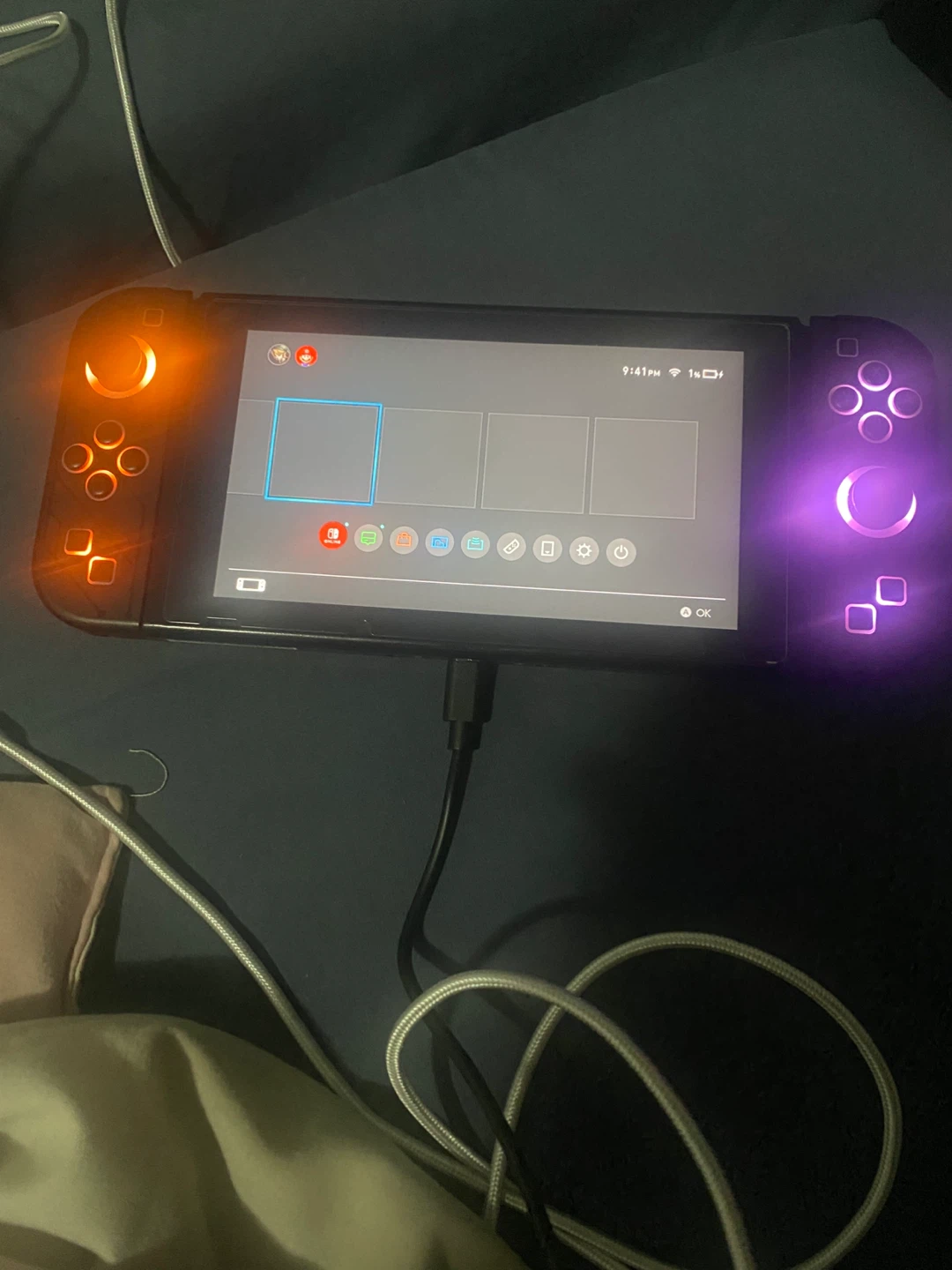 Nintendo Switch 1 and Custom Controller and 1 game