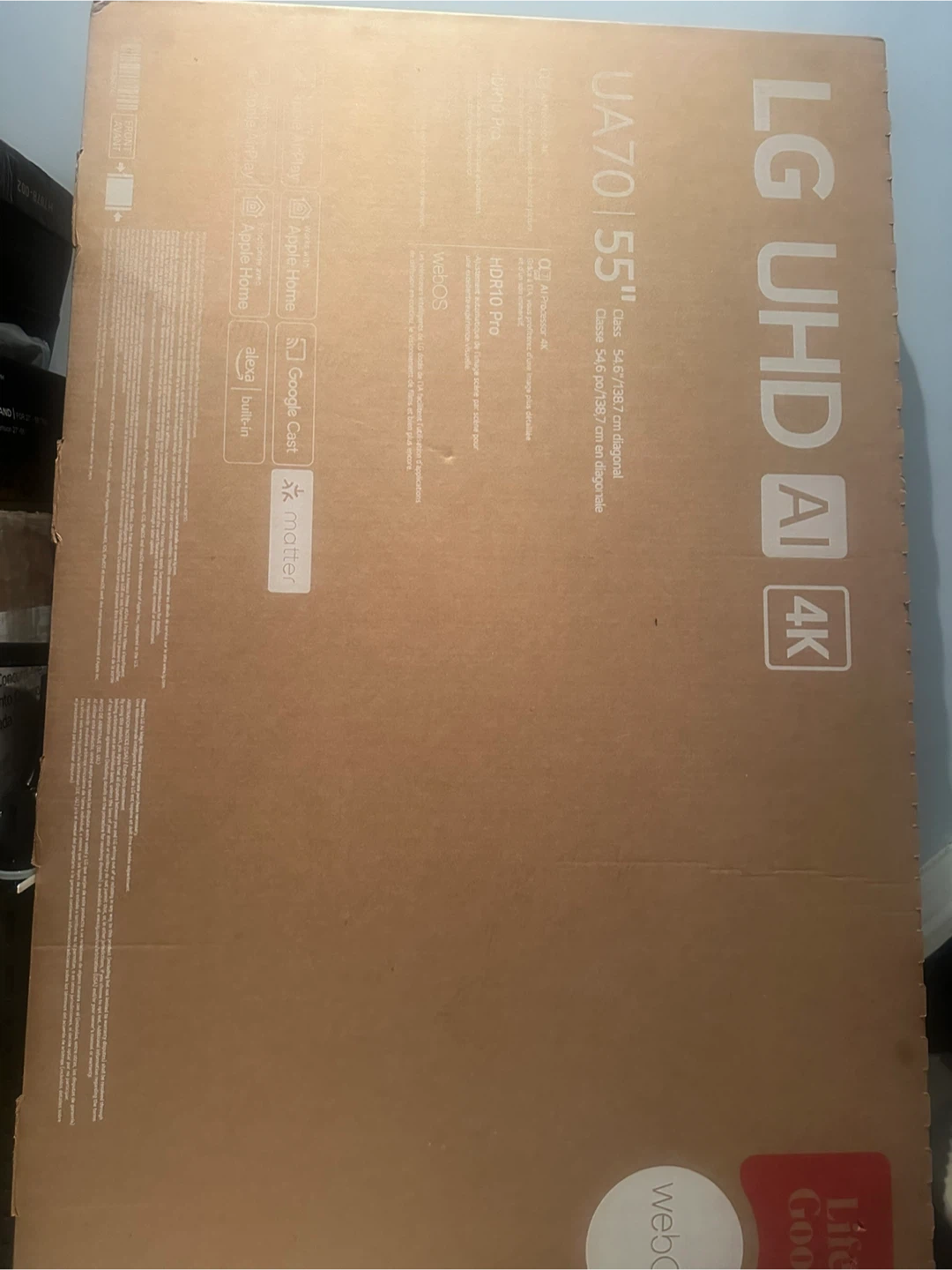 LG 55" UHD AI 4K Smart TV UA70. Unopened brand new. - photo 3
