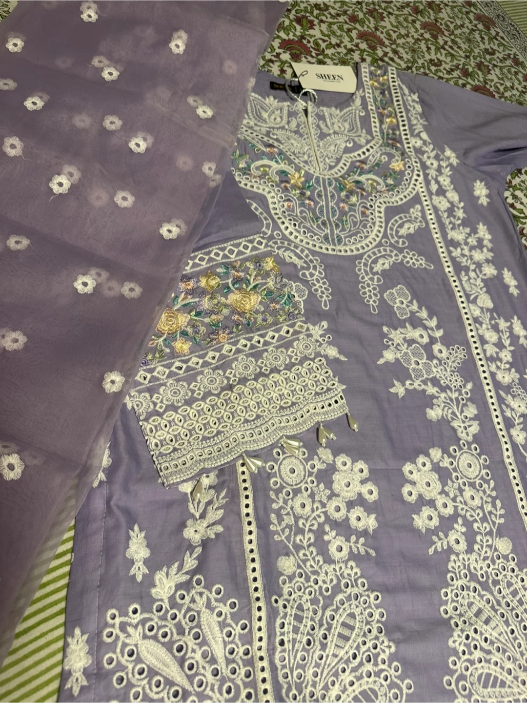SHEEN Lilac Embroidered 3-Piece Suit - photo 5