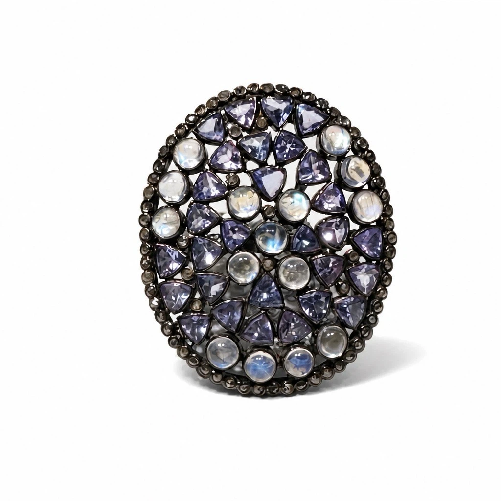 Sterling silver gemstone ring