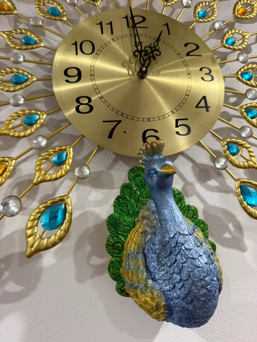 Decorative Peacock Wall Clock - photo 2