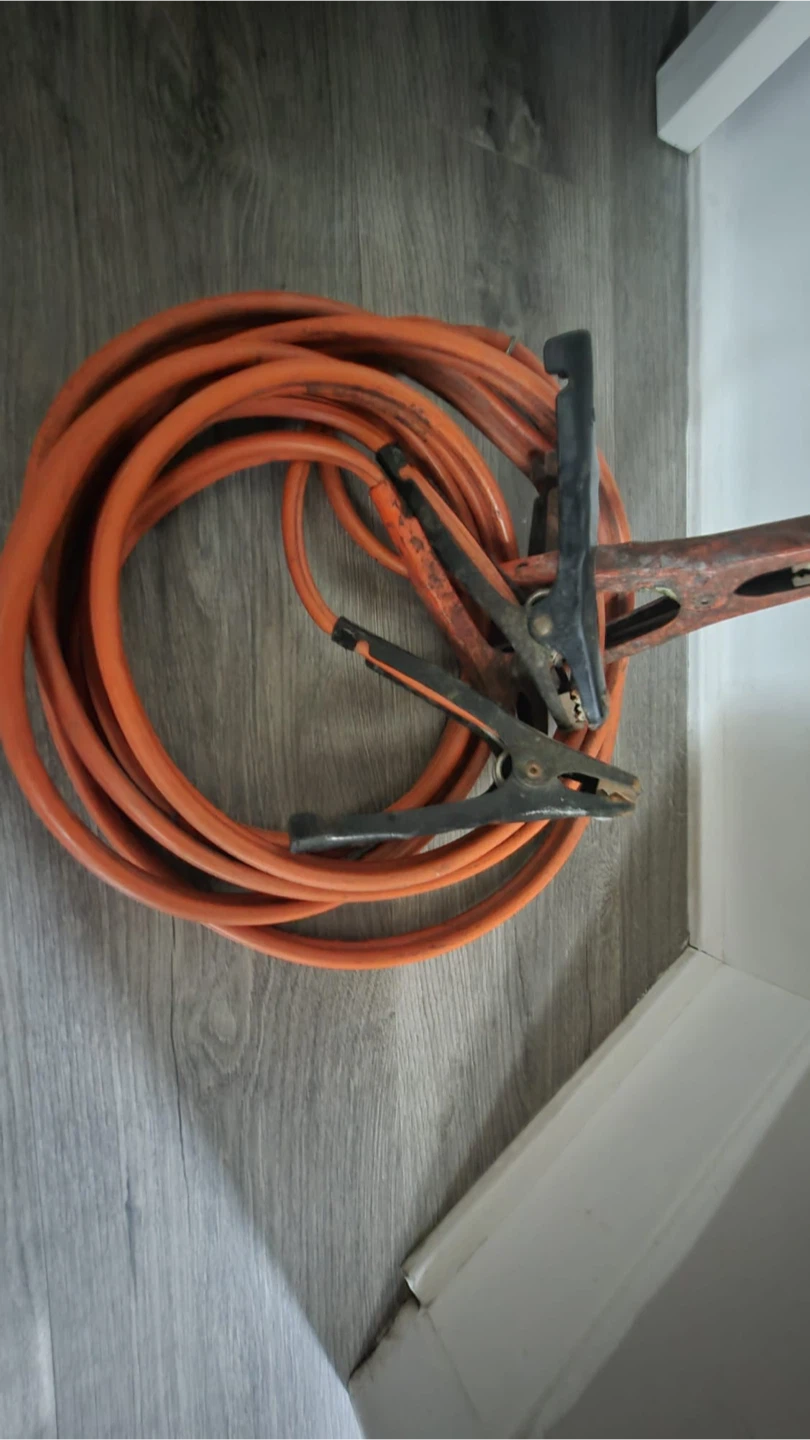 Orange Jumper Cables with Clamps