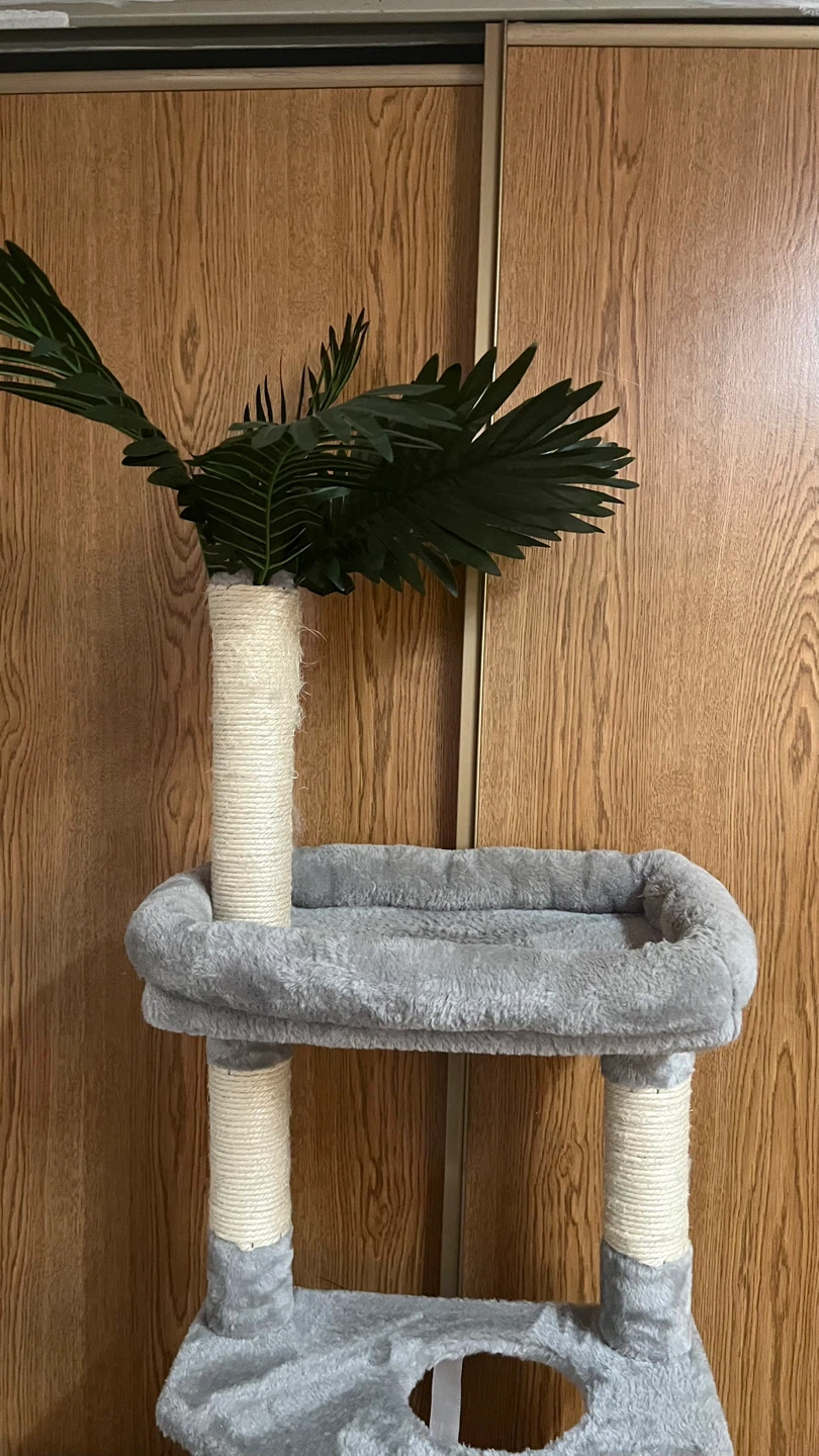 Grey Cat Tree Condo with Perches and Hammock - photo 2
