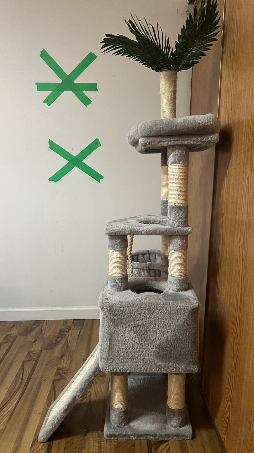 Grey Cat Tree Condo with Perches and Hammock - photo 5