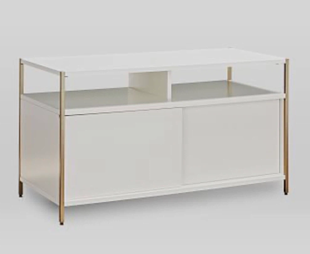 West Elm Media Console with Sliding Doors