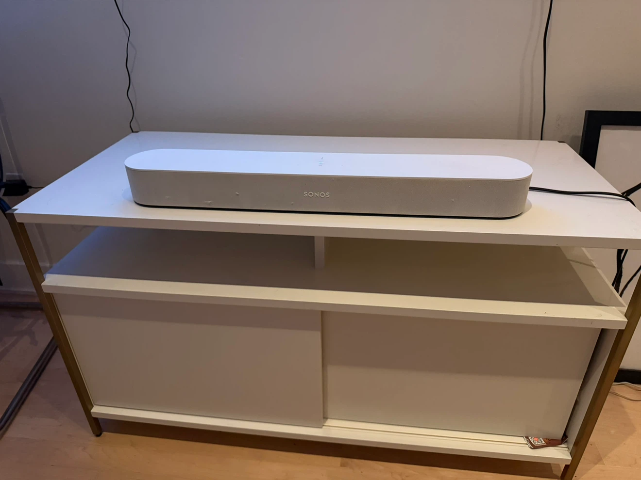 West Elm Media Console with Sliding Doors - photo 2