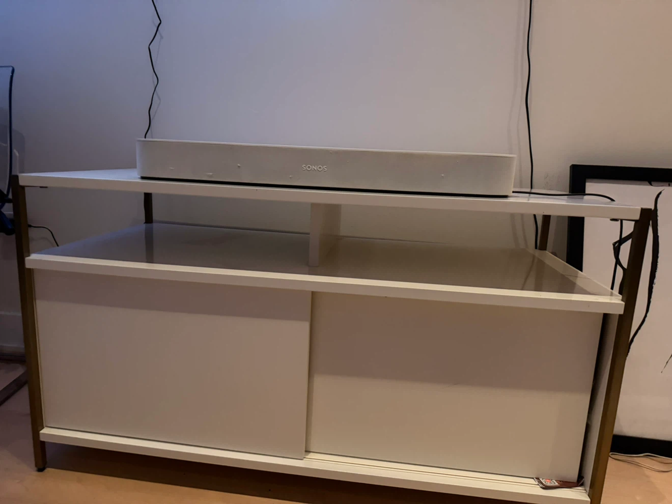 West Elm Media Console with Sliding Doors - photo 3