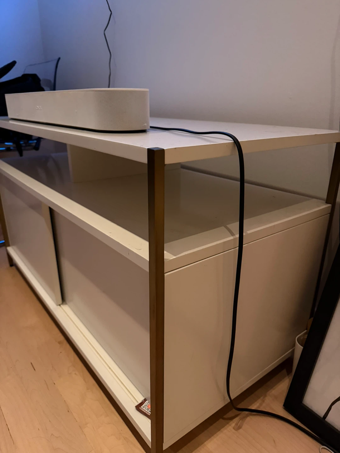 West Elm Media Console with Sliding Doors - photo 5