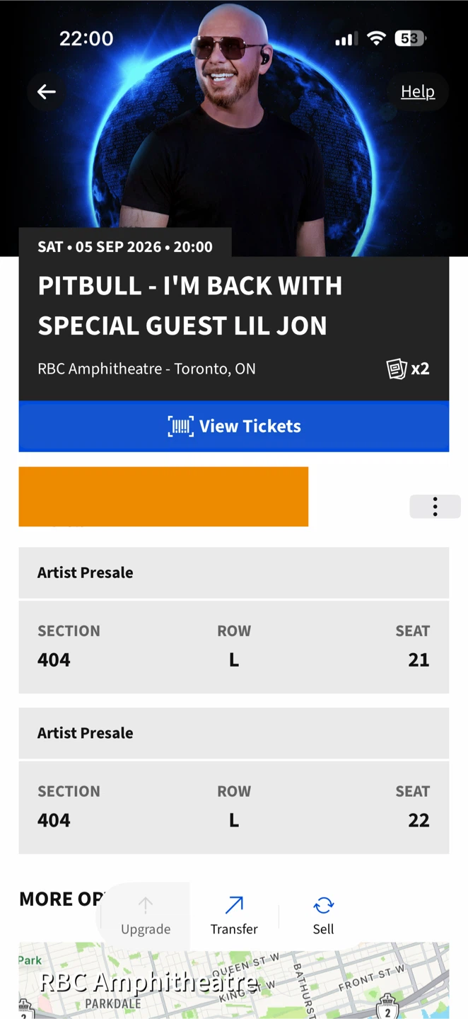 Pitbull Concert Tickets - Sept 5, 2026 - Toronto