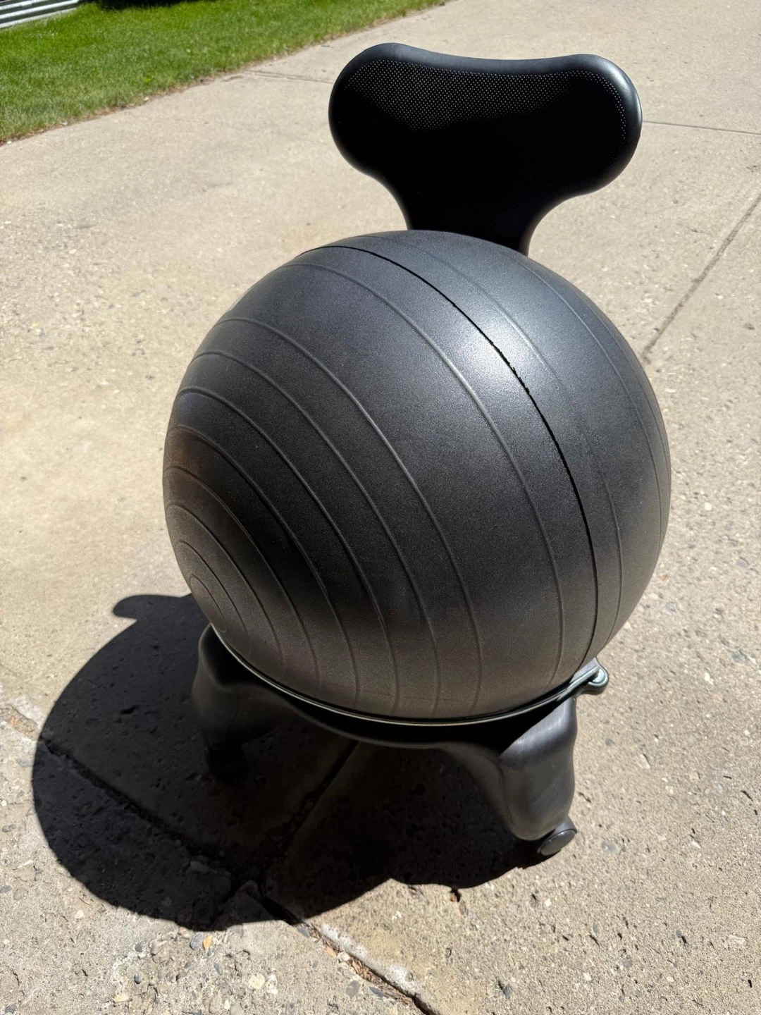 Black Stability Ball Chair with Back Support