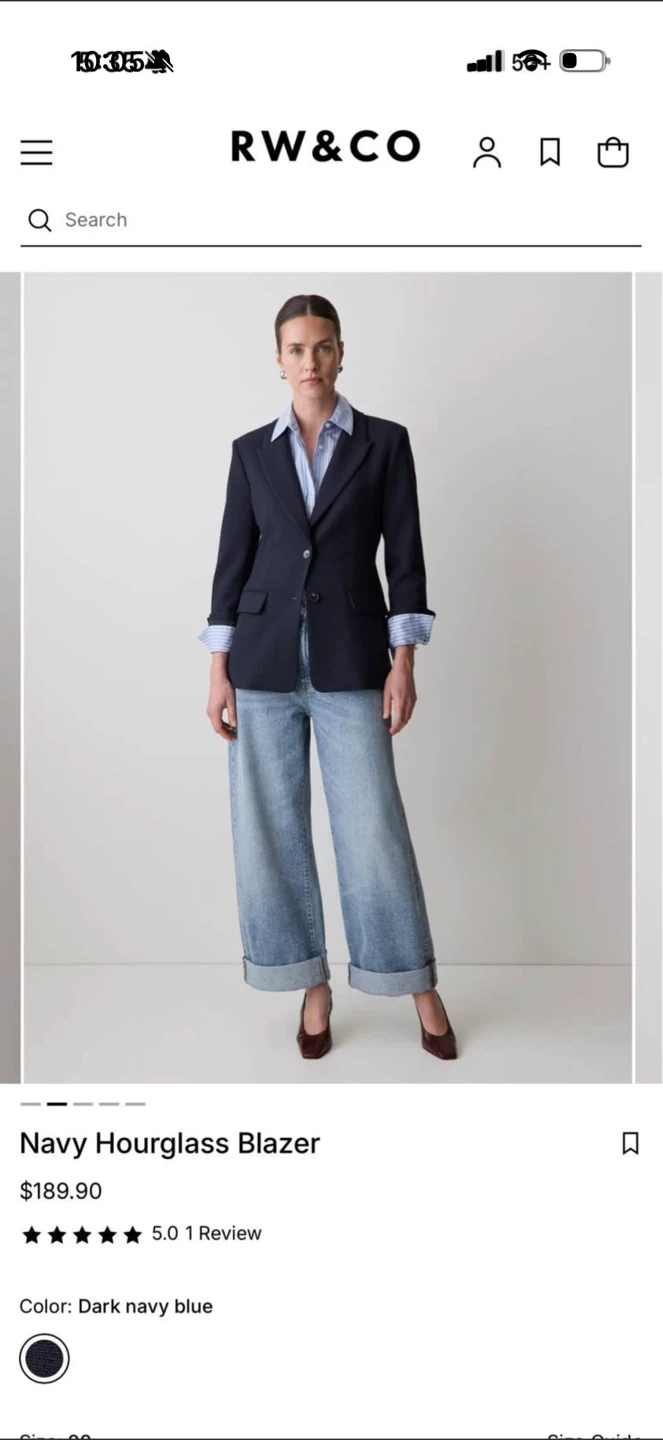 RW&CO Navy Hourglass Blazer