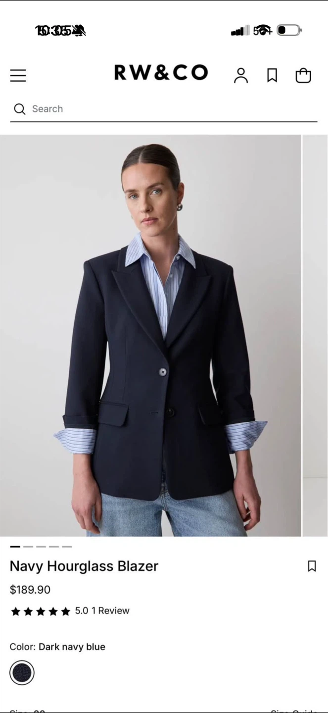 RW&CO Navy Hourglass Blazer - photo 2