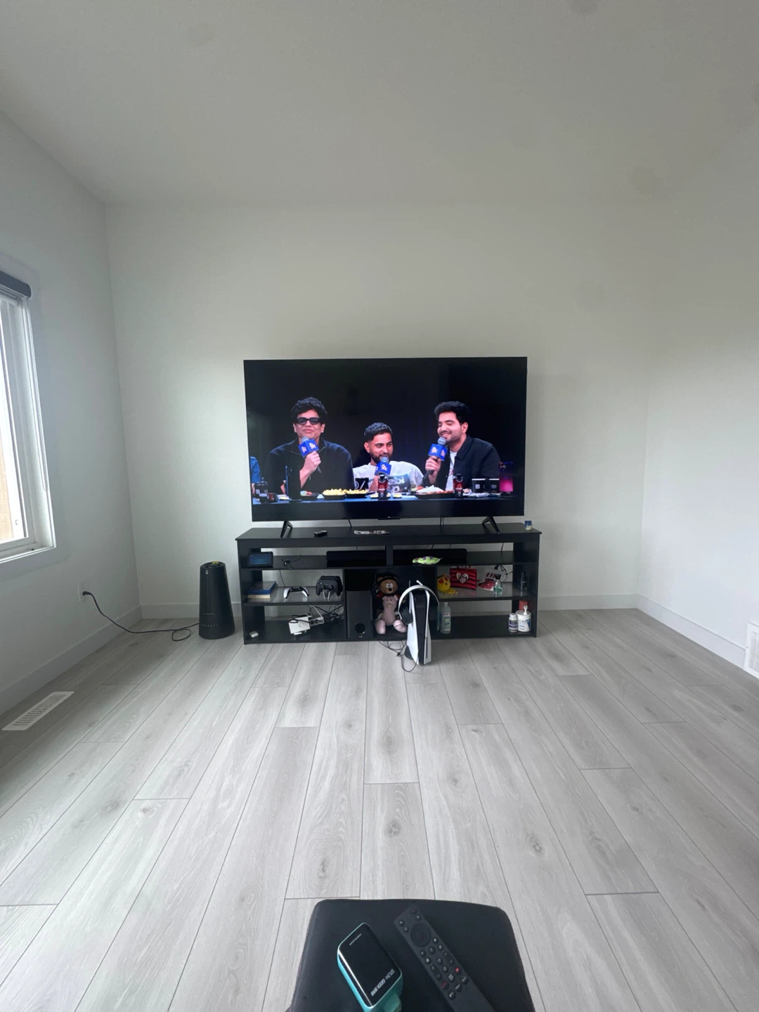 72inch Black Entertainment Unit with Storage