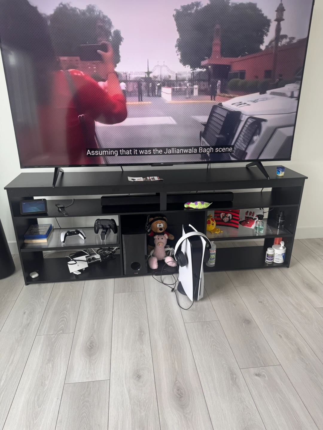 72inch Black Entertainment Unit with Storage - photo 3