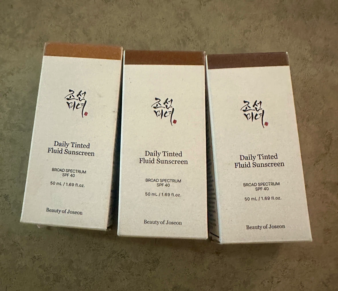 Beauty of Joseon Daily Tinted Fluid Sunscreen SPF 40 (3 x 50ml)