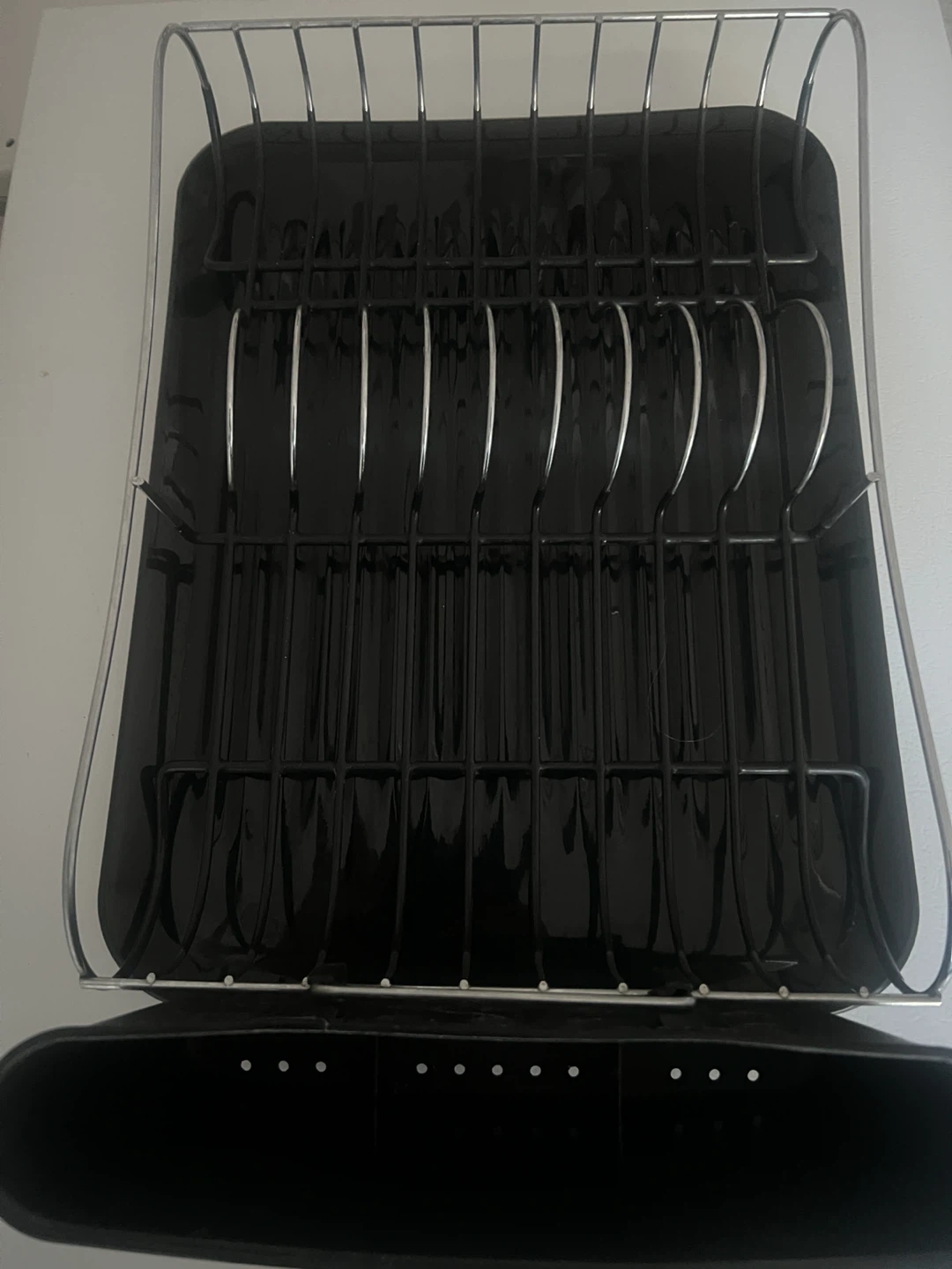 Black Dish Rack with Cutlery Holder