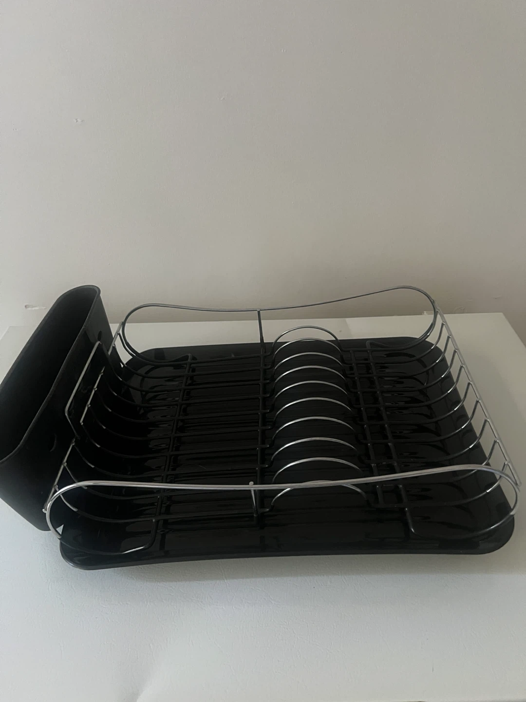 Black Dish Rack with Cutlery Holder - photo 2