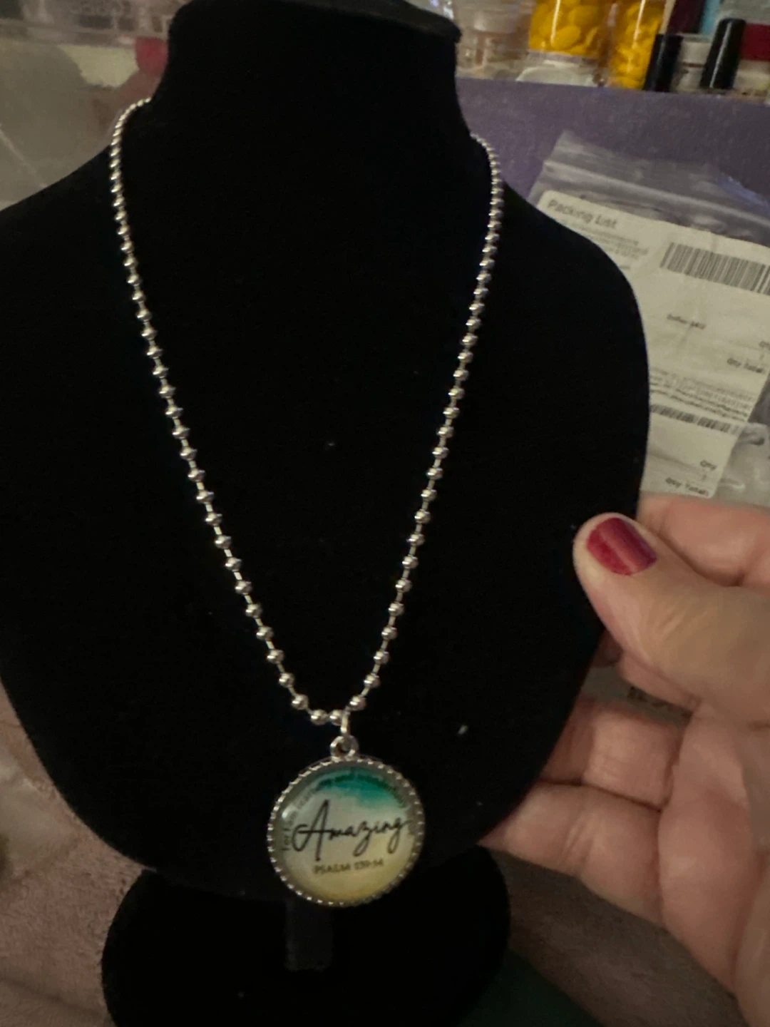 Amazing Psalm 139:14 Pendant Necklace
