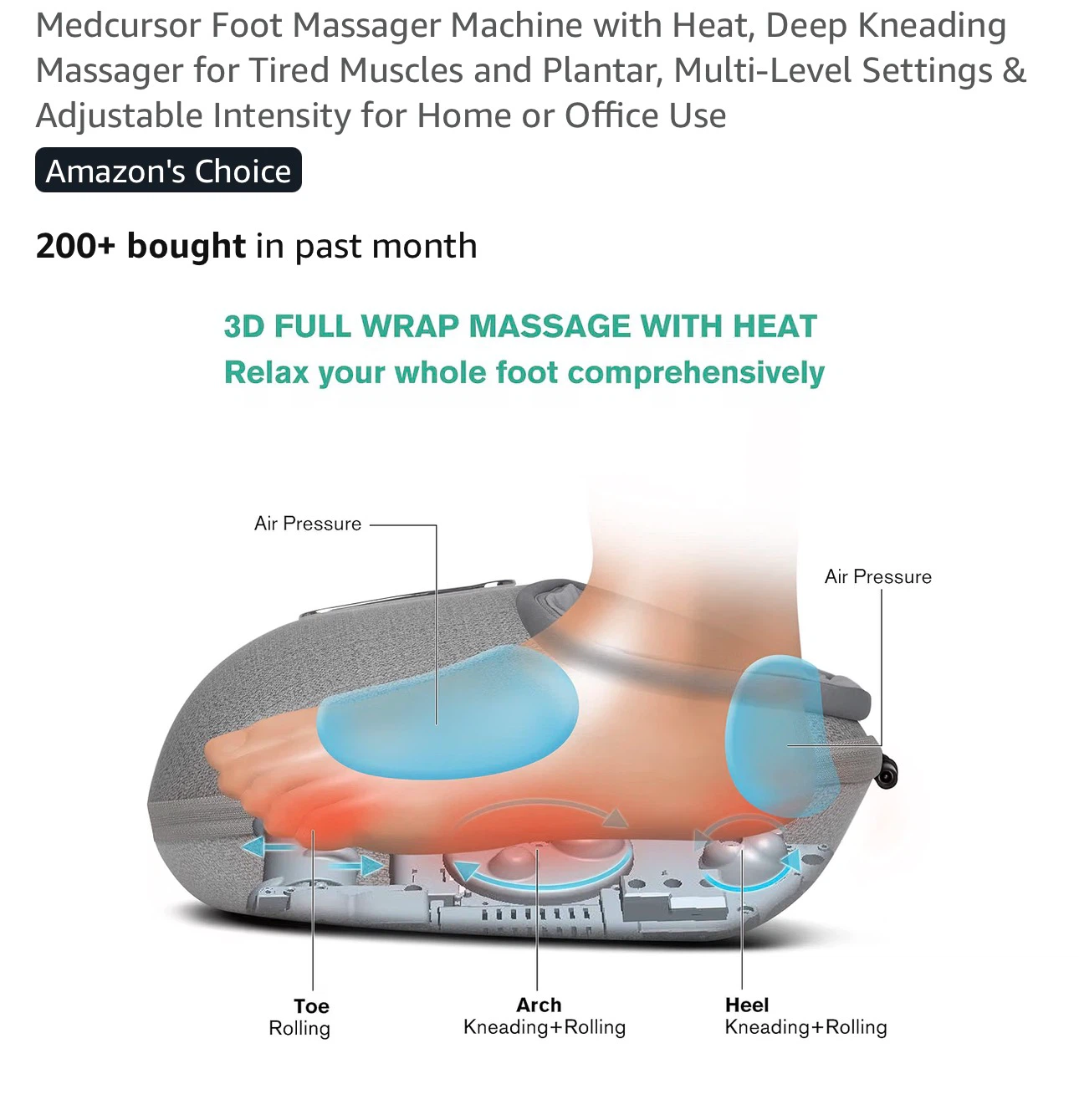 Medcursor Foot Massager with Heat - photo 3