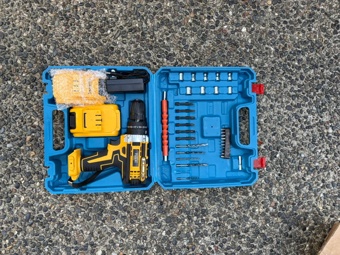 YUNXI Cordless Drill Set with Batteries and Bits