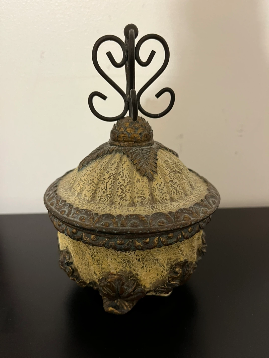 Decorative Trinket Box with Ornate Lid