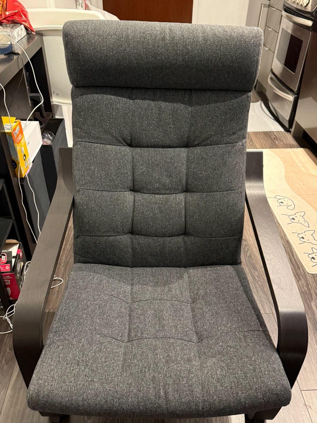 IKEA POÄNG Armchair - Walnut effect/Dark Gray - photo 3