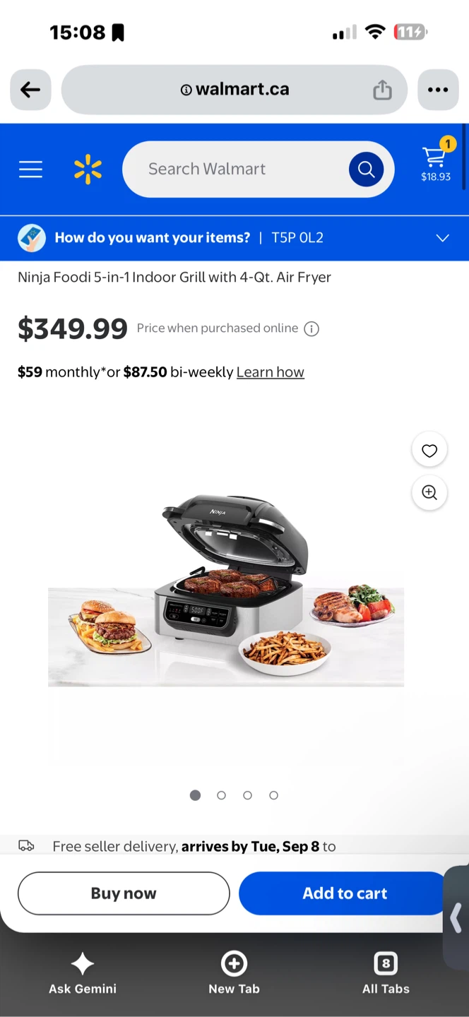 Ninja Foodi 5-in-1 Indoor Grill with 4-Qt. Air Fryer - photo 2