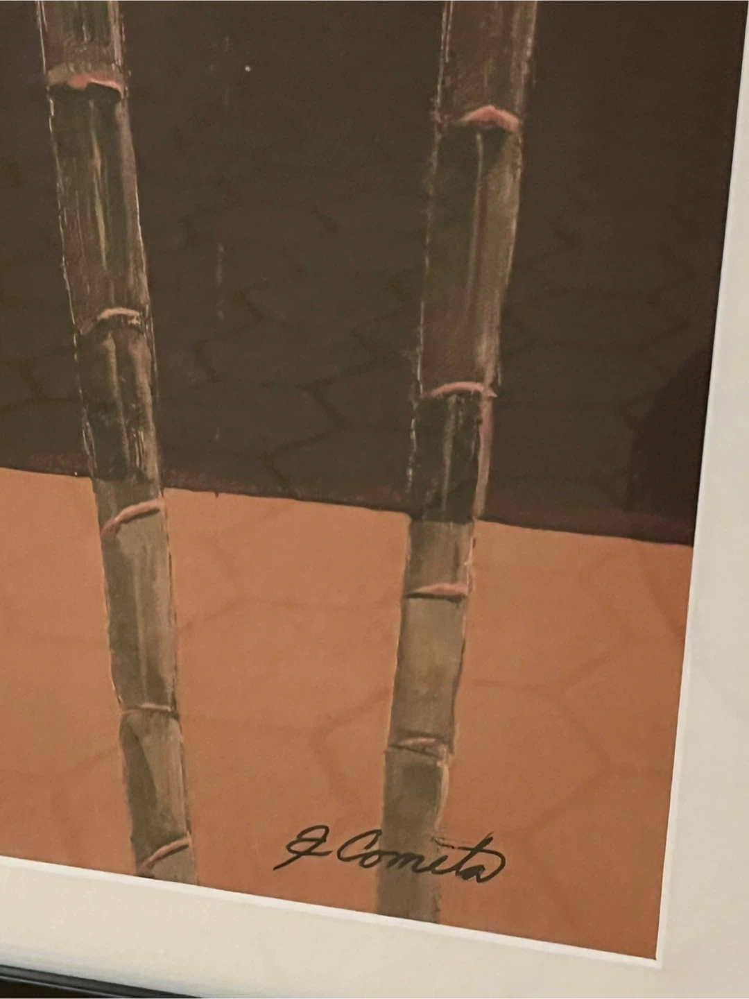 Framed Art Print - "J. Comita" Bamboo Vase - photo 2