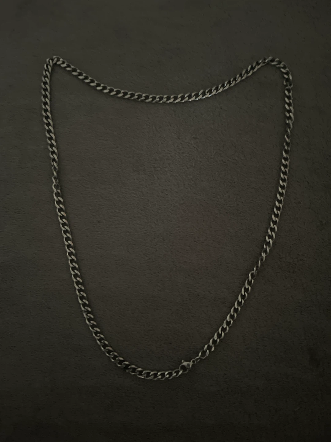 Men's Silver Curb Chain Necklace