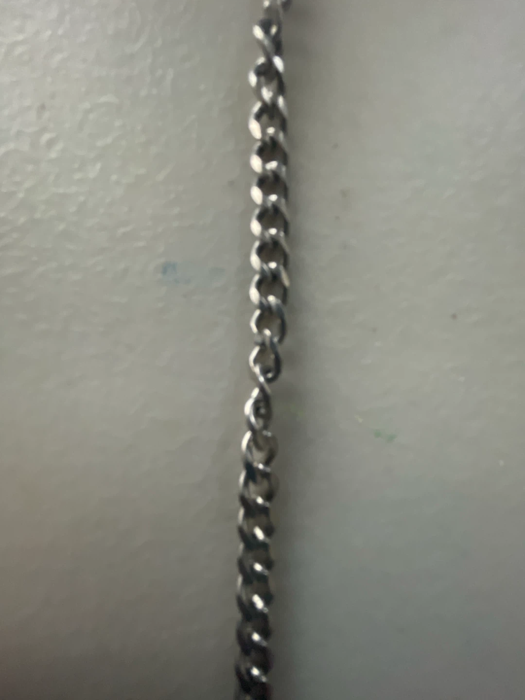 Men's Silver Curb Chain Necklace - photo 2