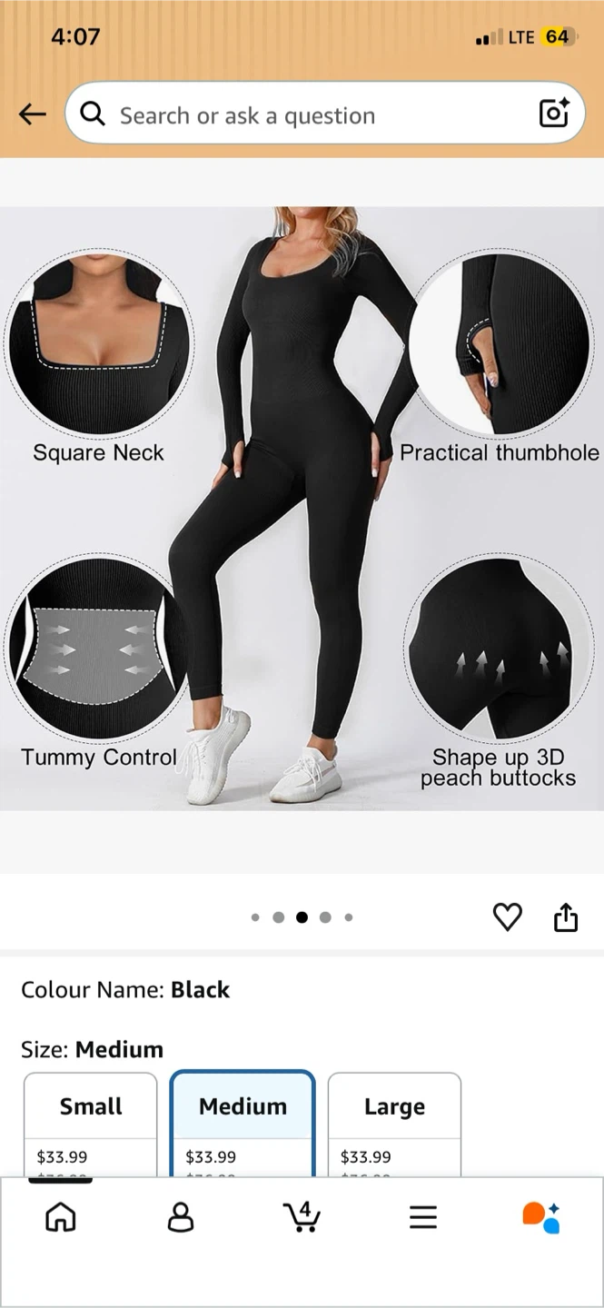 Black Ribbed Athletic Jumpsuit - photo 2
