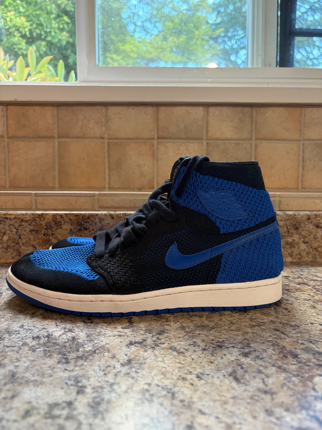 Nike Air Jordan 1 Flyknit Royal Blue Sneakers - photo 3