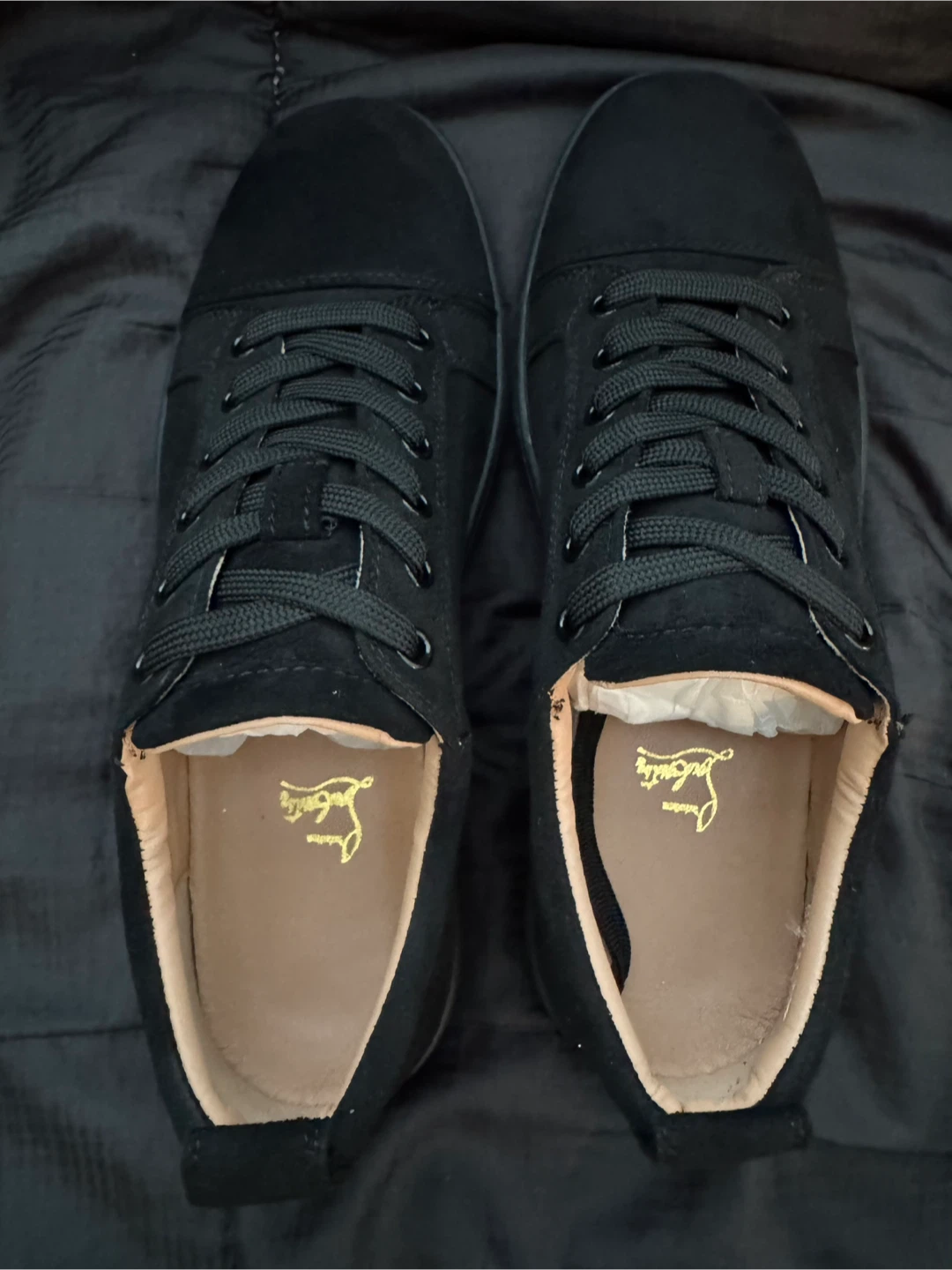 Christian Louboutin Black Suede Sneakers